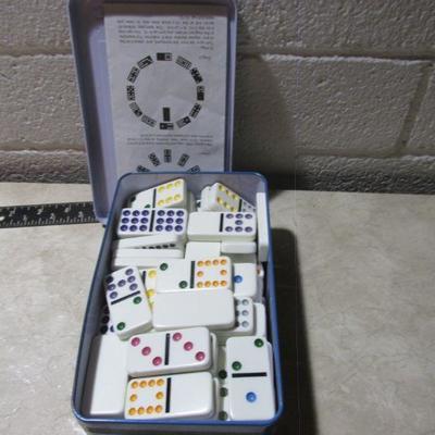 4-032 Double 12 Color Dot Mexican Train COMPLETE Domino Set