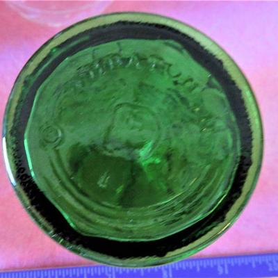 Old Vintage GREEN Bottle, Pyrex, Glass Pen Holder, Mini Oil Lamp Chimney LOT