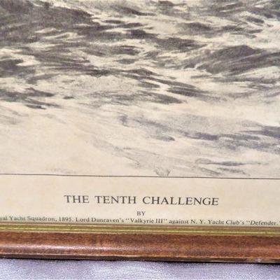 The TENTH CHALLENGE Royal Yacht Squadron 1885 Ship ART L.A. Shafer '99 Signed