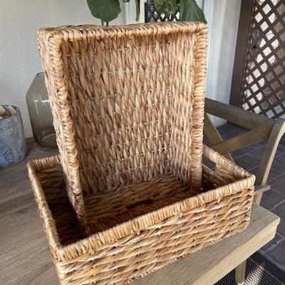 POTTERY BARN SEAGRASS UTILITY PANTRY BASKETS