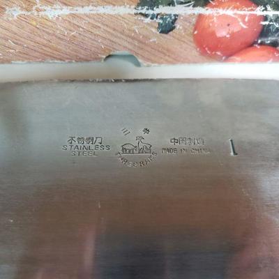 Lot 86: Vintage 3 Rams Chopping Knife and Japanese Knife