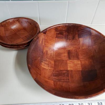 Lot 87: Mid Century Wood Bowl lot