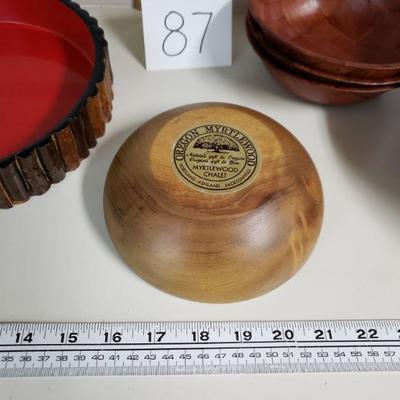 Lot 87: Mid Century Wood Bowl lot