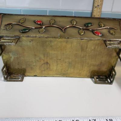 Lot 98: (2)Vintage Chinese Planters one with Gemstones 