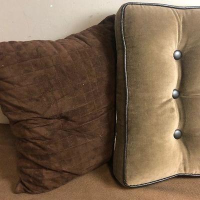 #102 (2) Brown Decorator Pillows 