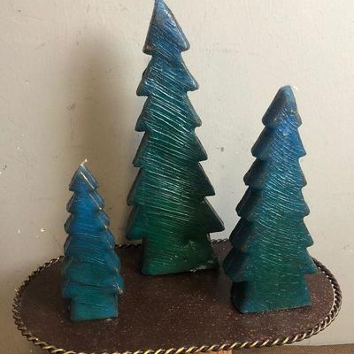 #104 Pine Tree Candle Display 