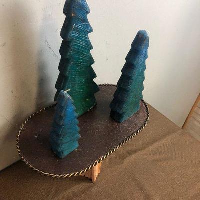 #104 Pine Tree Candle Display 