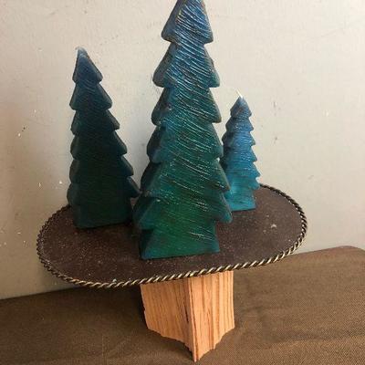 #104 Pine Tree Candle Display 