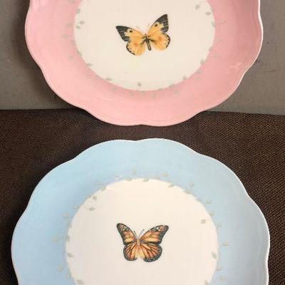 #110 2 LENOX Plates Butterfly's