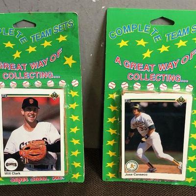 #116 2 1990 sets OakLane A's and Giants