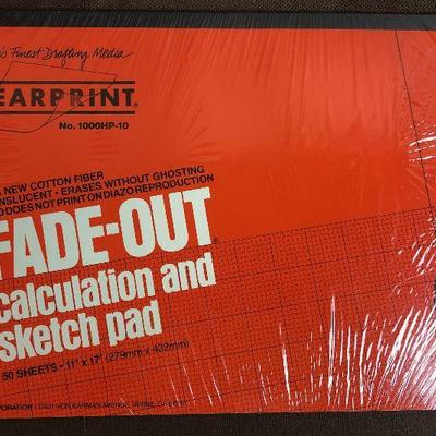 #148 Fadeout Calculation and sketch pad 11 x 17 