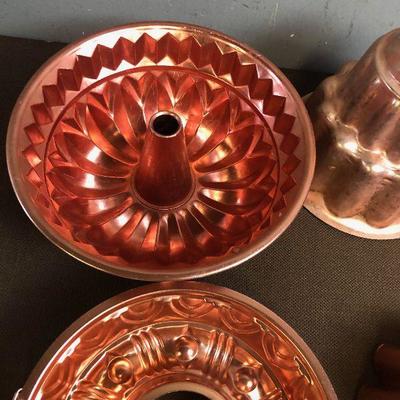 #156 Aluminum Copperish JELLO Molds 