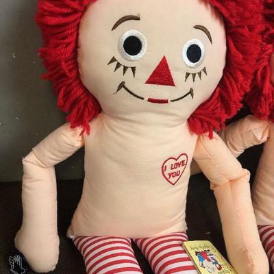 #172 Pair of Raggedy Ann and Andy Dolls 