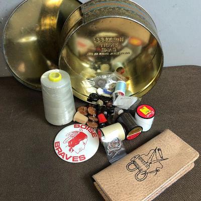 #199 Tin of Sewing items 