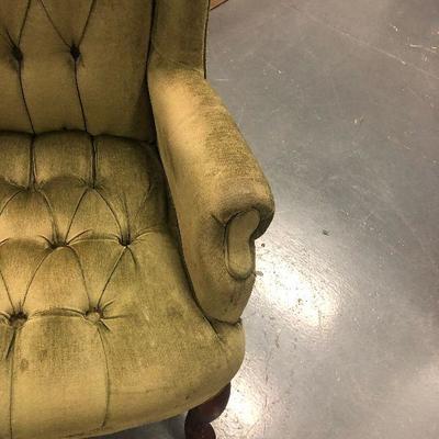 #203 Avocado Velveteen Fabric Diamond Tuck