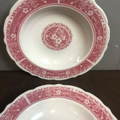 #206 2 Syracuse China Strawberry Hill 