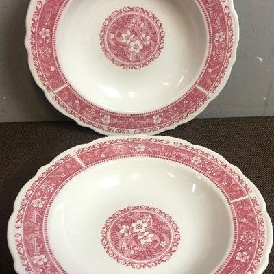 #206 2 Syracuse China Strawberry Hill 