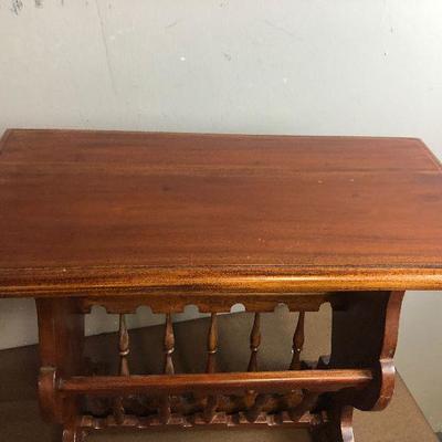 #217 Magazine Rack Walnut Vintage