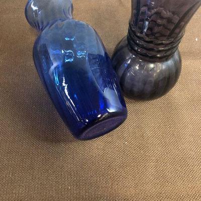 #245 Blue and Purple Vases (2)