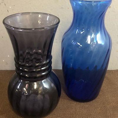 #245 Blue and Purple Vases (2)