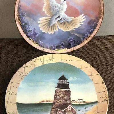 #257 Decorative Plates - Dove and Light House 