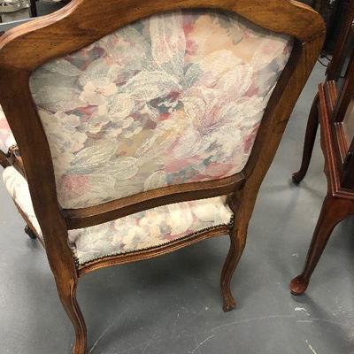 #265 2 Upholstered Arm Chair - French Provincial 