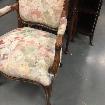 #265 2 Upholstered Arm Chair - French Provincial 