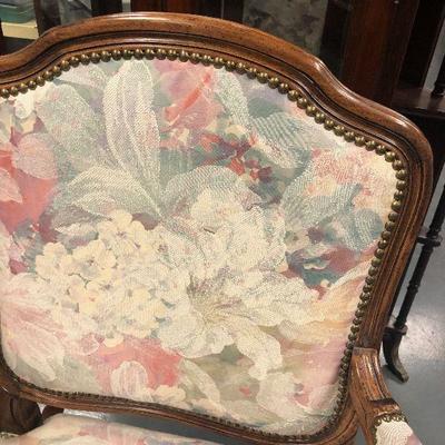 #265 2 Upholstered Arm Chair - French Provincial 
