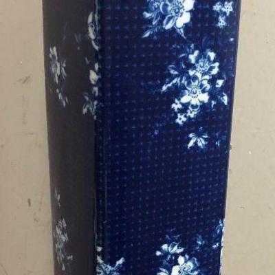 #270 Square Ceramic Blue Vase 