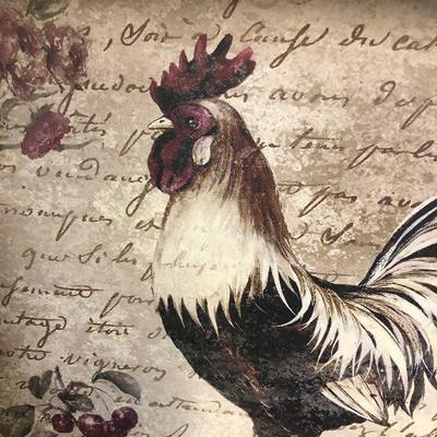 #271 Decorative Rooster Tray  