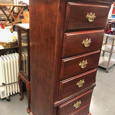 #272 Lingerie Chest - Cherry Finish, brass Hardware. 