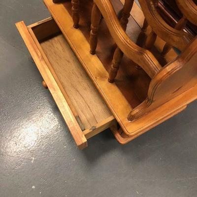 #273 Magazine Rack Table with drawer