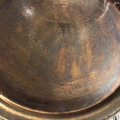 #275 2 silver plate platters 