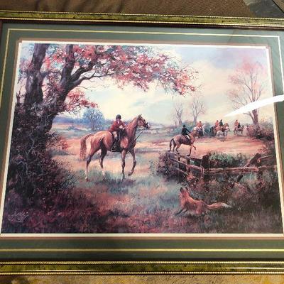 #280 English Fox Hunting Scene - Print 