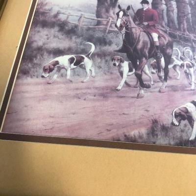 #281 English Fox Hunting scene with Beagles 
