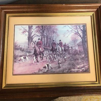 #281 English Fox Hunting scene with Beagles 