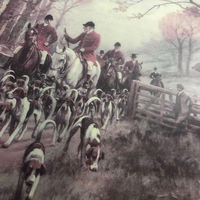 #281 English Fox Hunting scene with Beagles 