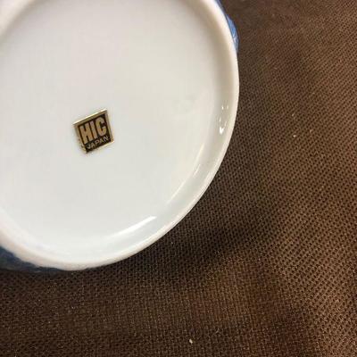 #286 Asian Tea Pot Blue Transferware 