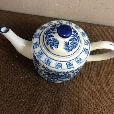 #287 Tea Blue transfer with Floral design 