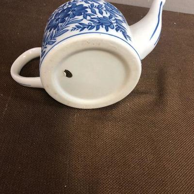 #287 Tea Blue transfer with Floral design 