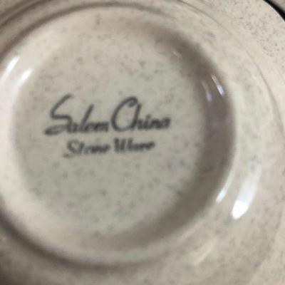 #294 3  Flower Dessert Stoneware