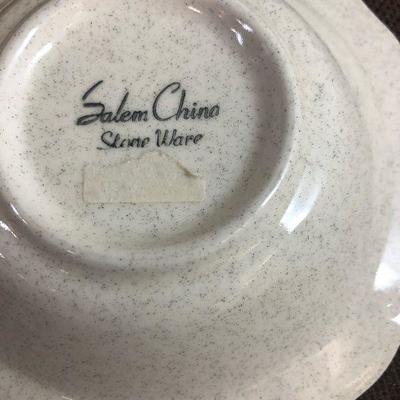 #294 3  Flower Dessert Stoneware