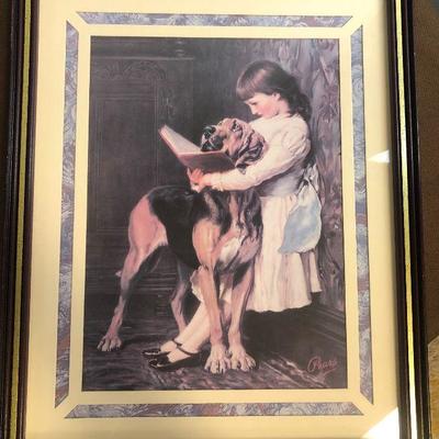 #300 Girl and her Hound Dog