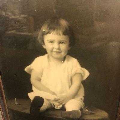 #307 Framed photo of a toddler 