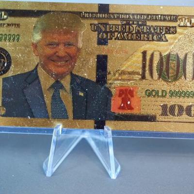 Trump 1000 Dollar Gold bill  14