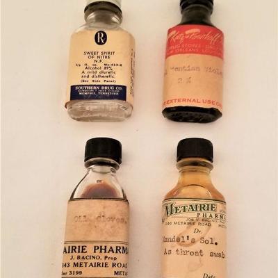 Lot #354  Four Vintage Bottles of Quack Medicine from local Pharmacies