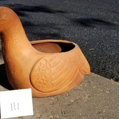 LOT #111: Vintage Rooster Garden Pot 