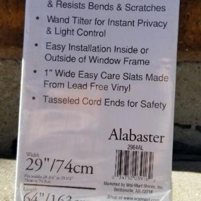 LOT #112: Brand New 29" Mini Blinds 