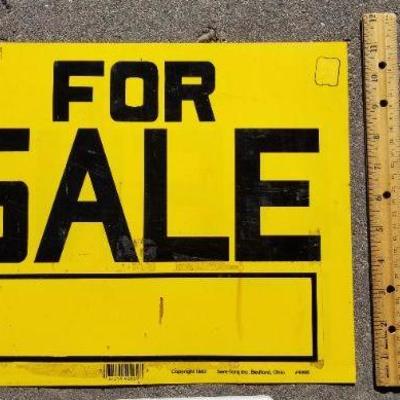 LOT #115: (2) For Sale Signs - Yellow is Double Sided