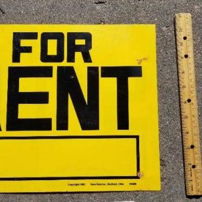 LOT #115: (2) For Sale Signs - Yellow is Double Sided